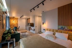 Квартира Slavutich Ecoloft studios. Апартаменты двухместный green 3